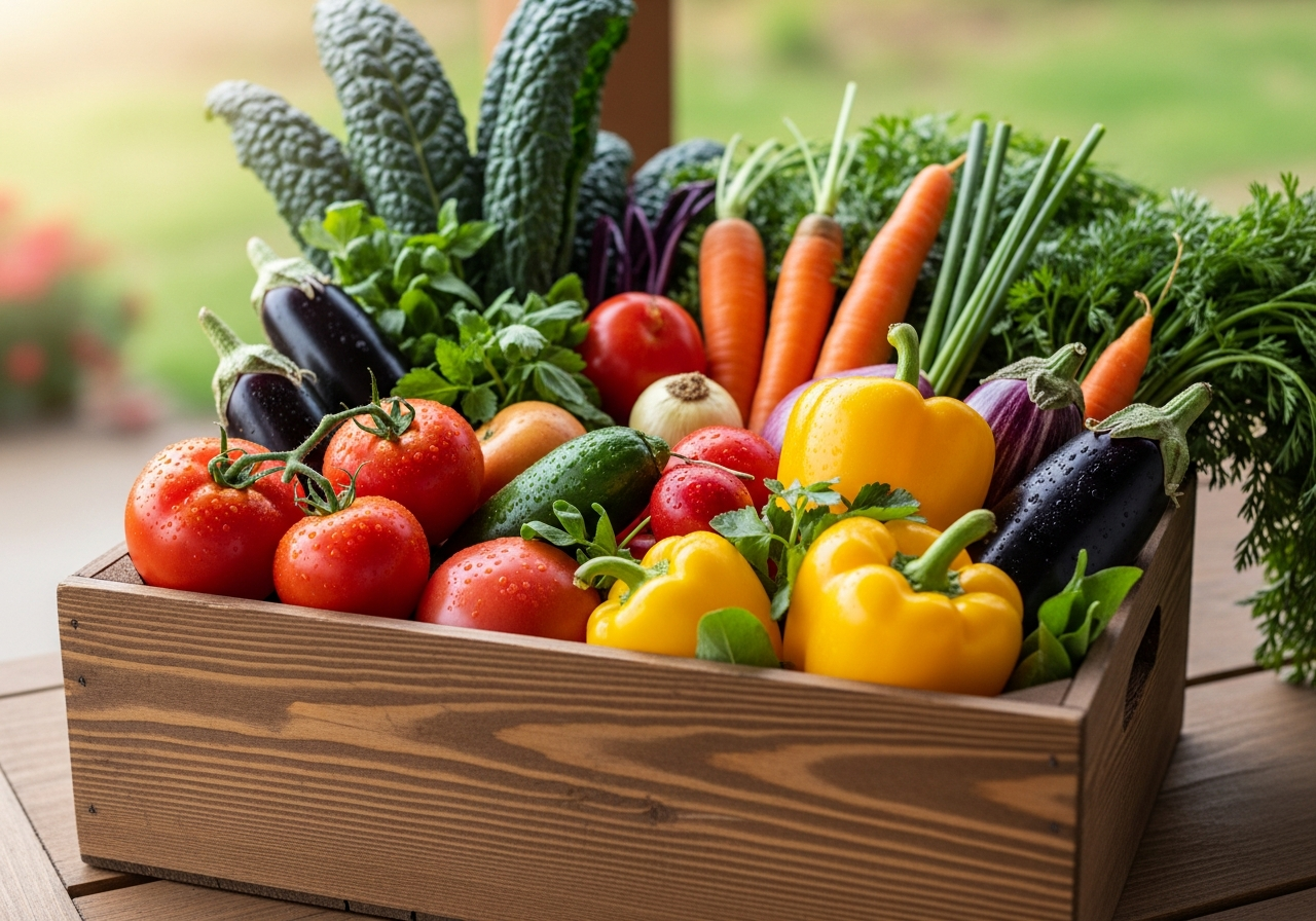 Fresh produce box from Foodie Club